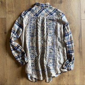 Oversized Johnny Was Button Down Sheer Top - Sz Small